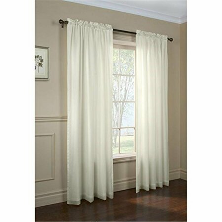 ESCENOGRAFIA Commonwealth Home Fashion  Thermalogic Rhapsody Lined Light Filtering Voile Panel - White - 84 in. ES2853697